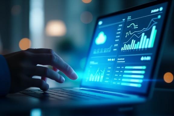 クラウドサービスを示すダッシュボード画面