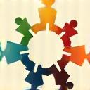 チームワークを表す人の繋がり